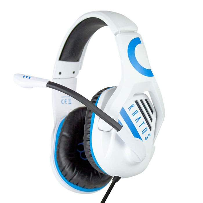 Căști cu Microfon Gaming FR-TEC Kratos Alb Albastru/Alb