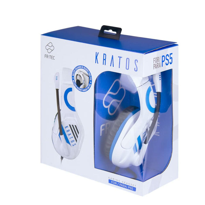 Căști cu Microfon Gaming FR-TEC Kratos Alb Albastru/Alb