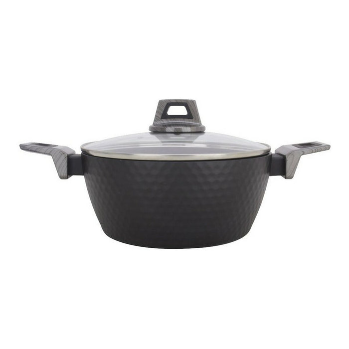 Caserolă Cu Capac Amercook Negru Aluminiu (Ø 24 cm)