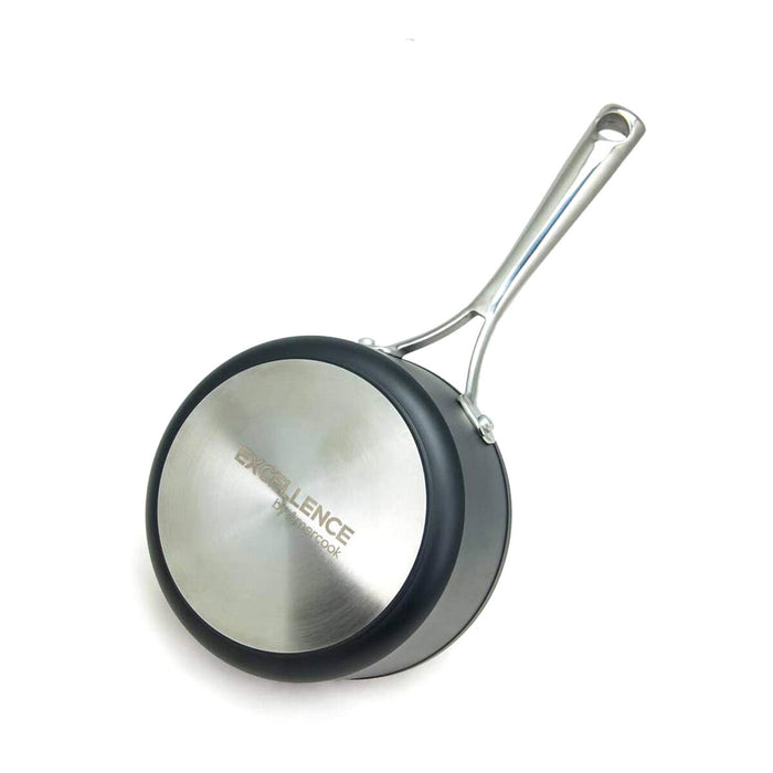 Caserolă cu capac Amercook Negru Teracotă Cuptor Oțel inoxidabil Aluminiu (Ø 18 cm)