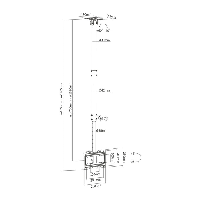 Suport TV Aisens CT43TSE-053 23-42" 50 kg