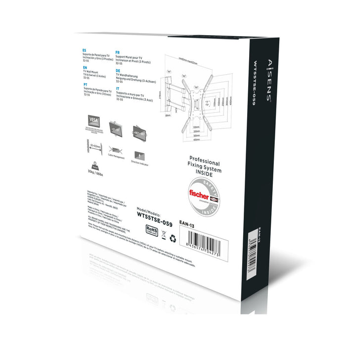 Suport de Perete Aisens WT55TSE-059 Rotativ Se poate înclina Televiziune Monitor