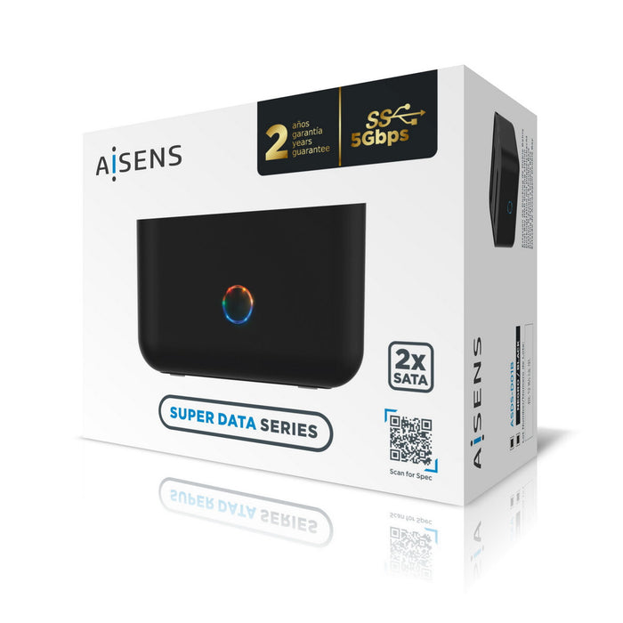 Dock Station Dual Aisens ASDS-D01B Negru