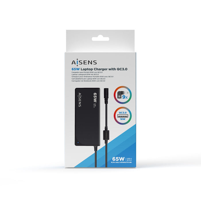 Încărcător pentru Laptop Aisens ASLC-65WAUTO-BK 65 W