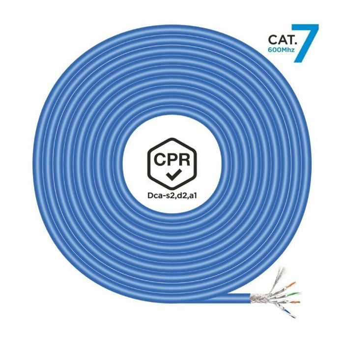 Cablu de Rețea Rigid FTP Categoria 7 Aisens AWG23 Albastru 100 m