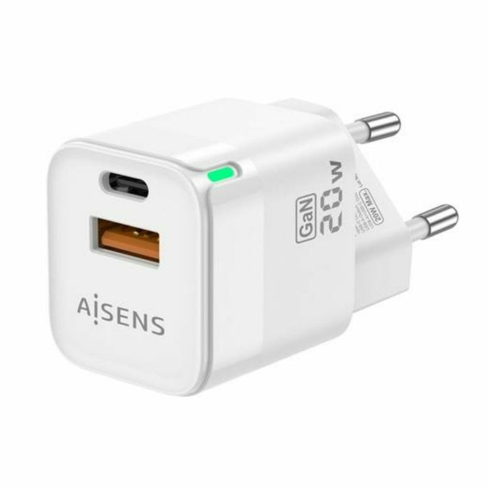 Încărcător de Perete Aisens ASCH-20W2P002-W Alb 20 W (1 Unități)