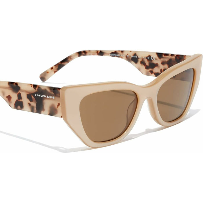 Ochelari de Soare Unisex Hawkers Manhattan Ø 50 mm Crem Habana