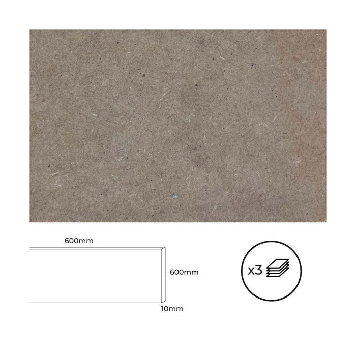 Placaj Bertini 60 x 60 cm Lemn MDF (3 Unități)