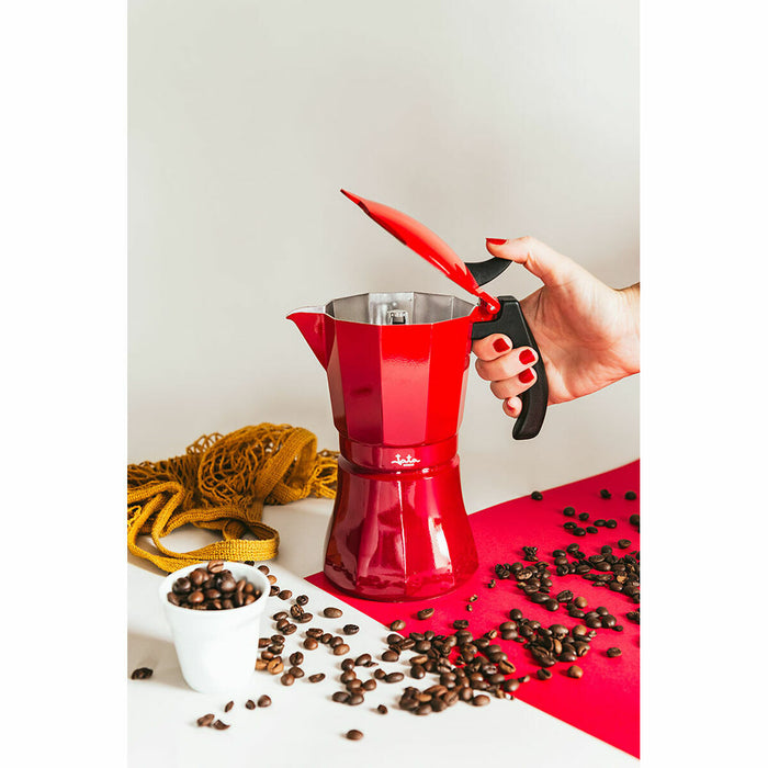 Cafetieră Italiană JATA HCAF2012      * Roșu Aluminiu (12 Hrníčky)