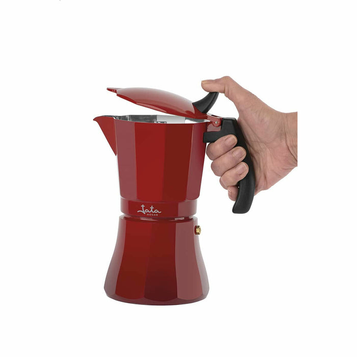 Cafetieră Italiană JATA HCAF2012      * Roșu Aluminiu (12 Hrníčky)