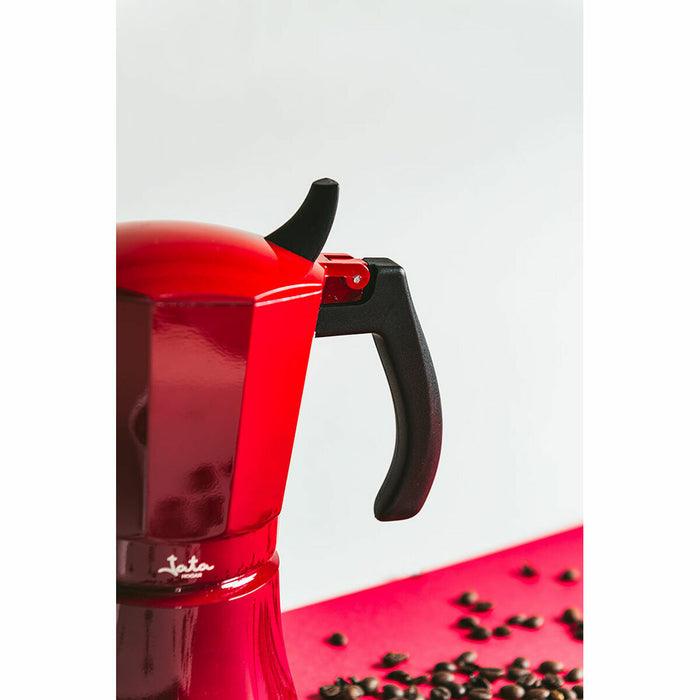Cafetieră Italiană JATA HCAF2012      * Roșu Aluminiu (12 Hrníčky)