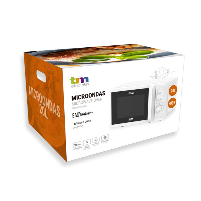 Cuptor cu microunde cu Grill TM Electron Alb 700 W 20 L