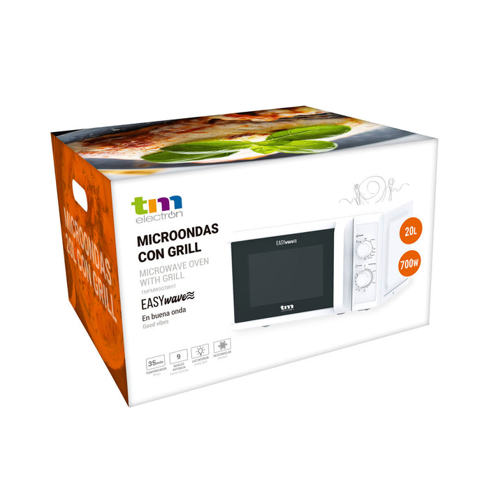 Cuptor cu microunde cu Grill TM Electron Alb 700 W 20 L