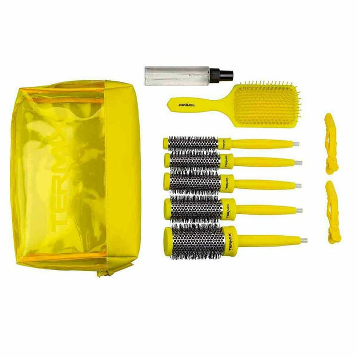 Set de pieptene / perii Termix Brushing Galben