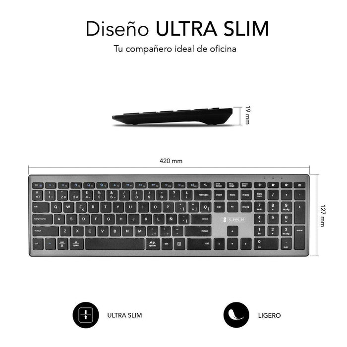 Tastatură Subblim SUBKB-2PUE201 Negru