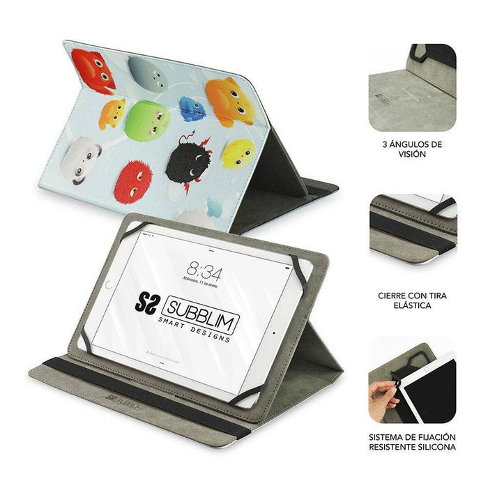 Husă pentru Tabletă Subblim Trendy Furry Multicolor 10,1"