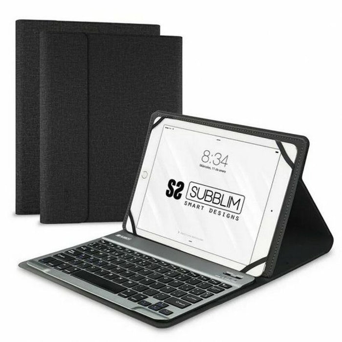 Husă pentru Tabletă și Tastatură Subblim SUB-KT2-BT0001 10.1" Negru Qwerty Spaniolă QWERTY Bluetooth