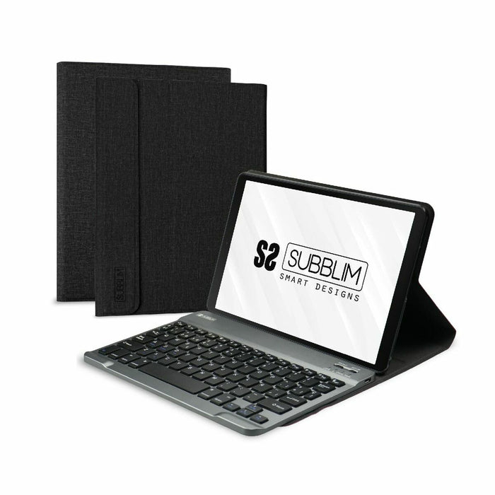 Husă pentru Tabletă și Tastatură Subblim SUBKT3-BTS055 Negru Qwerty Spaniolă 10,5"