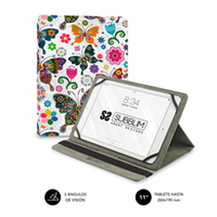 Husă pentru Tabletă Subblim SUBCUT-4TC013 Multicolor Fluturi 11"