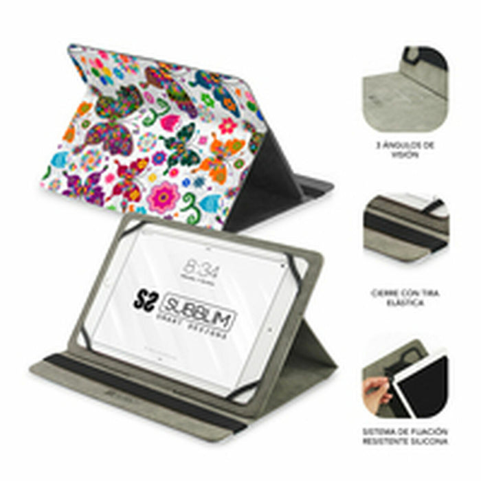 Husă pentru Tabletă Subblim SUBCUT-4TC013 Multicolor Fluturi 11"