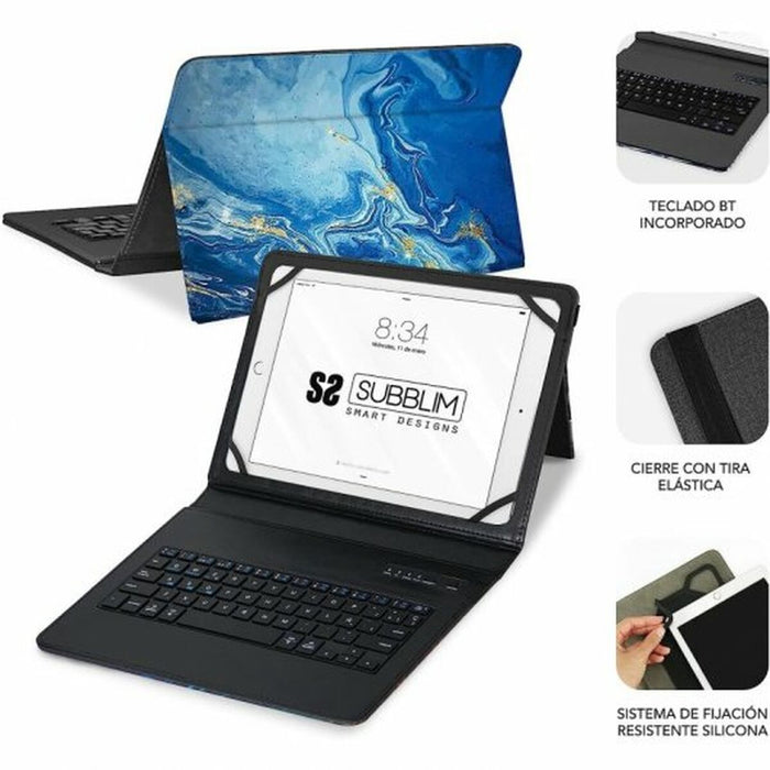 Husă pentru Tabletă și Tastatură Subblim SUBKT5-BTTB01 Albastru macOS