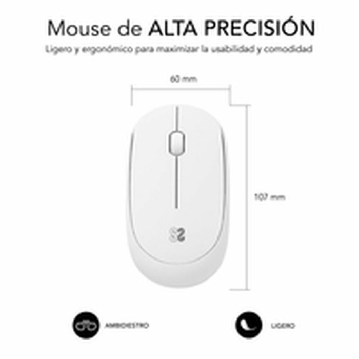 Mouse Subblim Ratón Business Plus Silencioso inalámbrico 2.4G 1200 DPI Blanco Alb