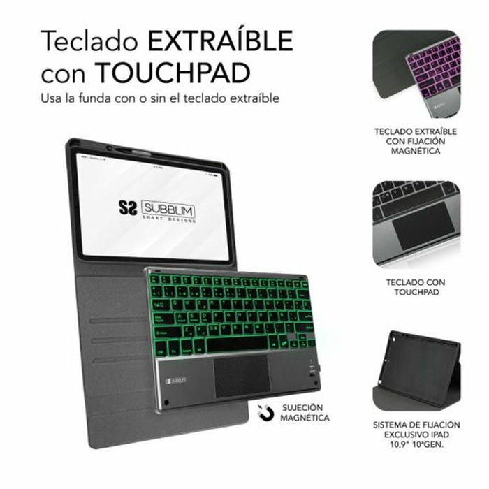 Husă pentru Tabletă Subblim SUBKT4-BTPI02 Negru 10,9" iPad