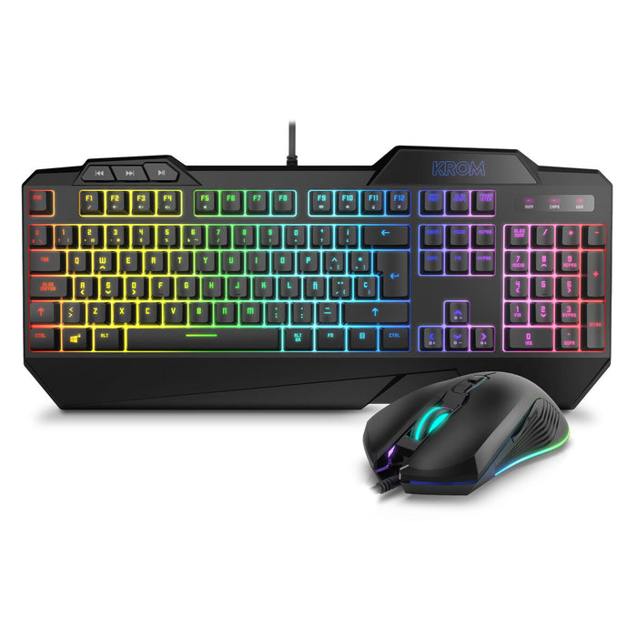 Tastatură și Mouse Gaming Krom Krusher RGB