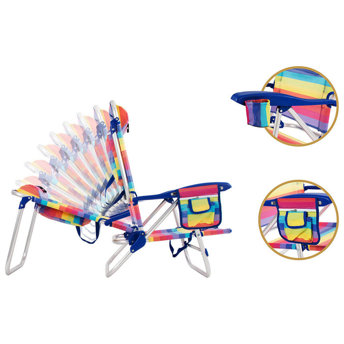 Scaun Pliant cu Frigider Textiline Coral 55 x 24 x 63 cm Multicolor