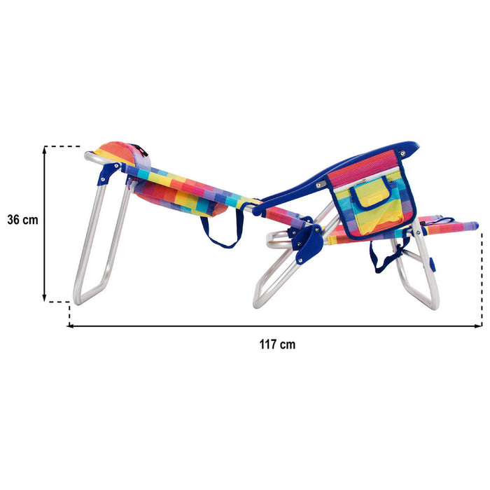 Scaun Pliant cu Frigider Textiline Coral 55 x 24 x 63 cm Multicolor