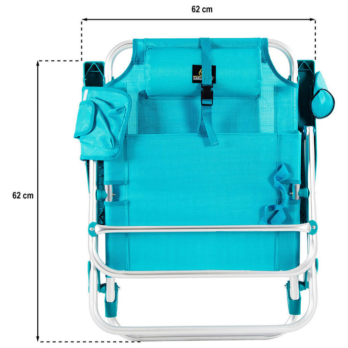 Scaun Pliant cu Frigider Textiline Coral 55 x 24 x 63 cm Turquoise
