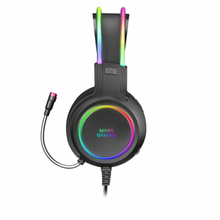 Căști cu Microfon Mars Gaming MHRGB Negru