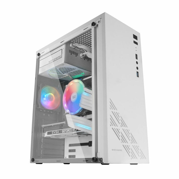 Unitate Semi-tower ATX Mars Gaming MC100W ATX LED RGB Alb