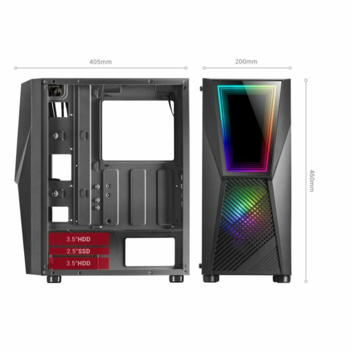 Unitate Semi-tower ATX Mars Gaming MC777 LED RGB Negru
