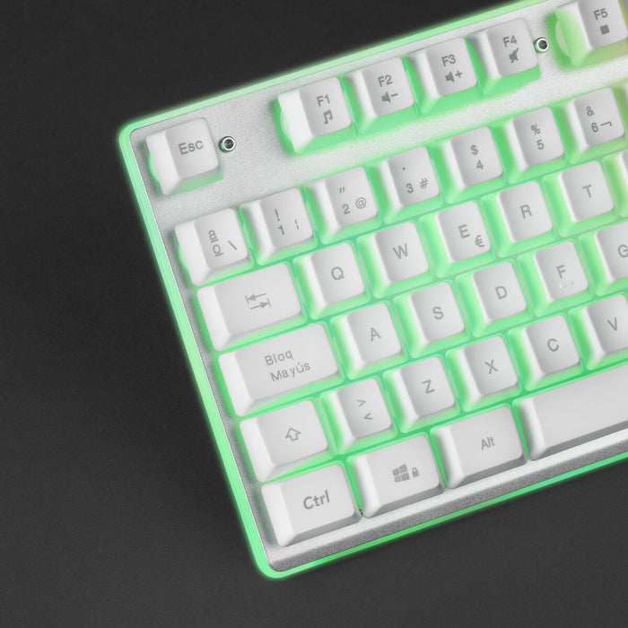 Tastatură Mars Gaming MK220 Qwerty Spaniolă RGB Alb
