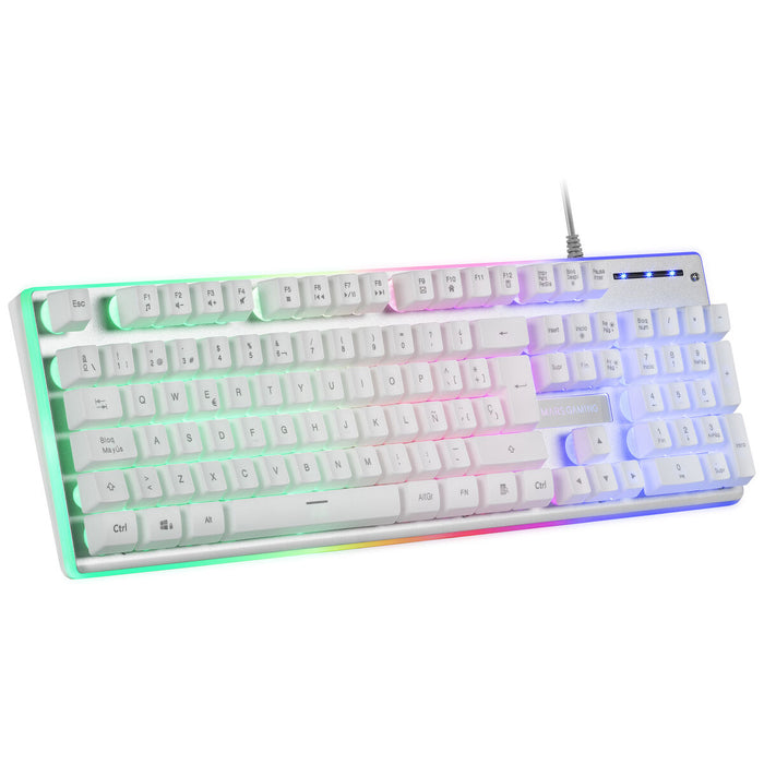 Tastatură Mars Gaming MK220 Qwerty Spaniolă RGB Alb