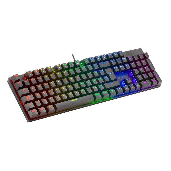 Tastatură Mars Gaming MK422 Qwerty Spaniolă RGB Negru