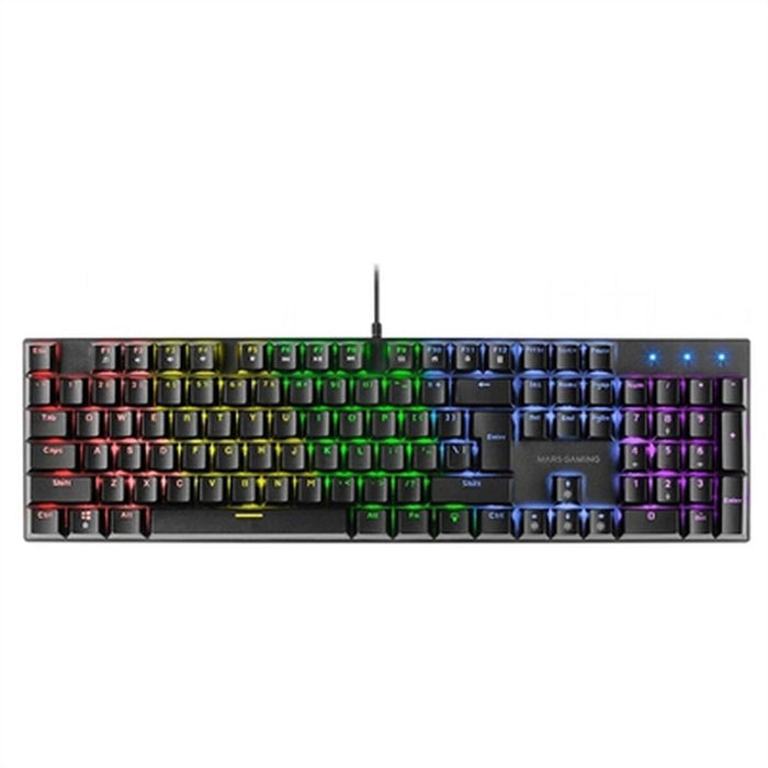 Tastatură Mars Gaming MK422 Qwerty Spaniolă RGB Negru