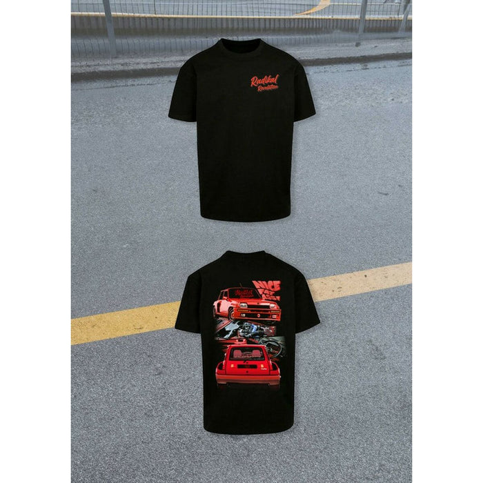Tricou cu Mânecă Scurtă Bărbați RADIKAL NICE FAT ASS Negru XXL