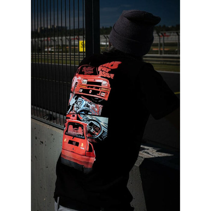 Tricou cu Mânecă Scurtă Bărbați RADIKAL NICE FAT ASS Antracit XL