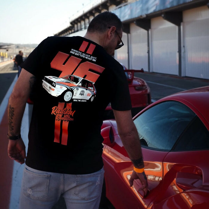 Tricou cu Mânecă Scurtă Bărbați RADIKAL WINNERS NEVER QUIT Negru S