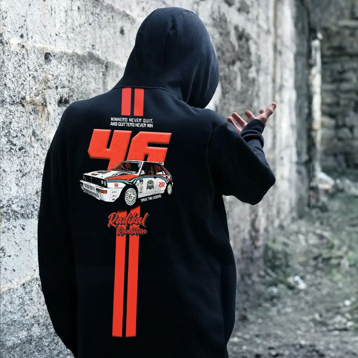 Hanorac cu Glugă RADIKAL WINNERS NEVER QUIT Negru XXL