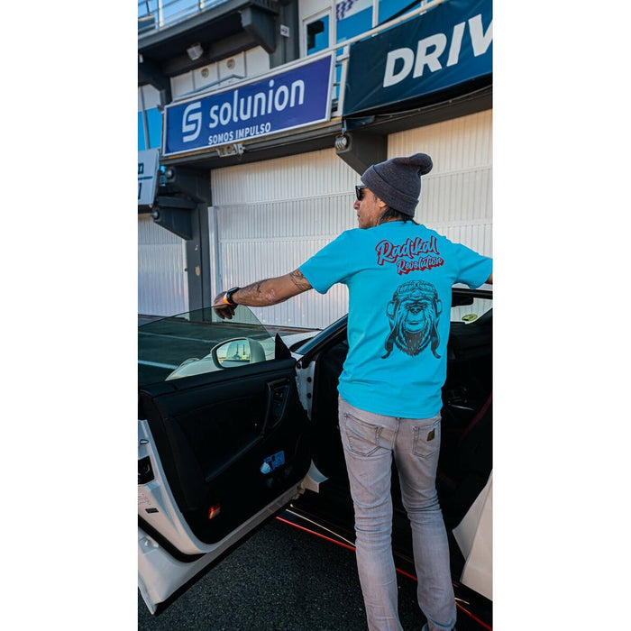 Tricou cu Mânecă Scurtă Bărbați RADIKAL Bear Albastru celest XL