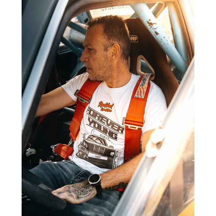 Tricou cu Mânecă Scurtă Bărbați RADIKAL FOREVER YOUNG Alb XXXL