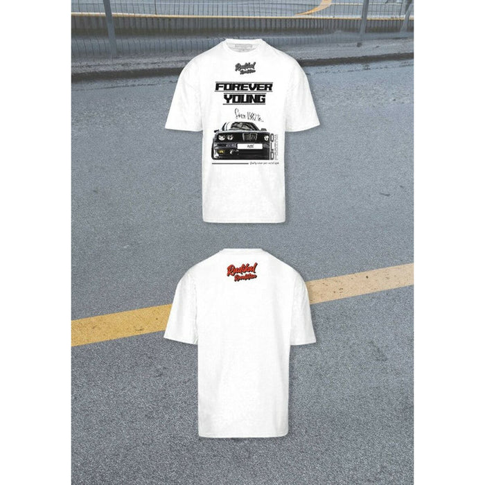 Tricou cu Mânecă Scurtă Bărbați RADIKAL FOREVER YOUNG Alb XXXL