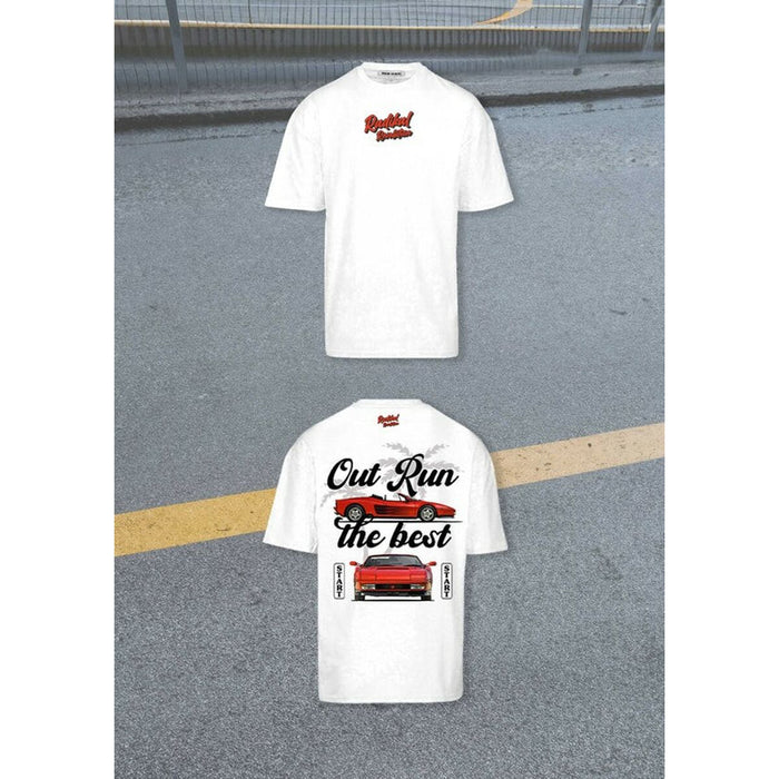 Tricou cu Mânecă Scurtă Bărbați RADIKAL OUT RUN Alb XXXL