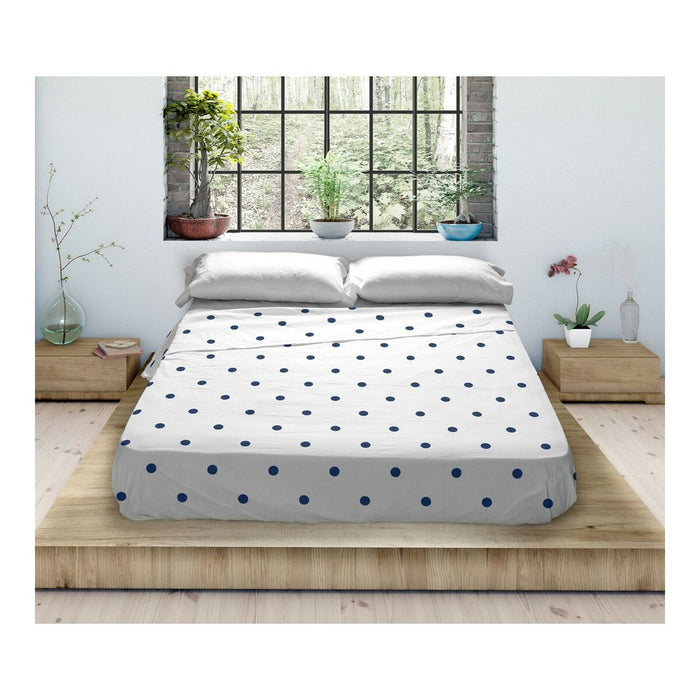 Foaie de sus Popcorn Beca Blue 210 x 270 cm (Pat 135/140)