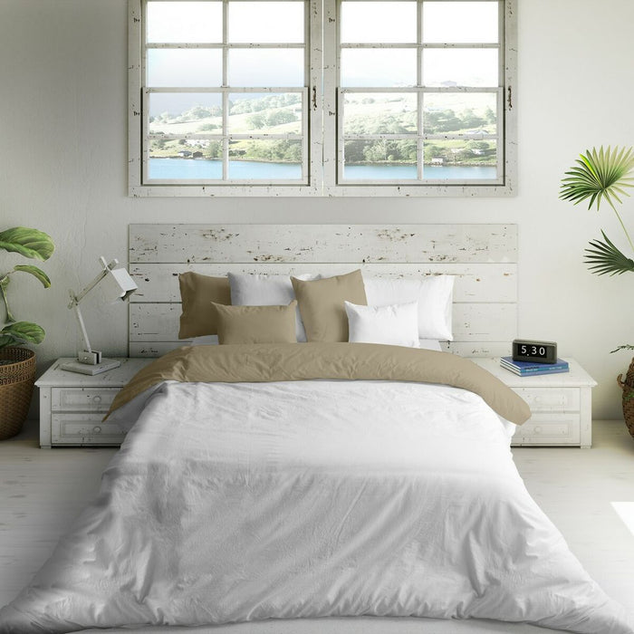 Husă de pilotă Naturals FUNDA NORDICA BICOLOR REVERSIBLE Reversibil/ă Alb Bej Pat 200 1 Piese 280 x 270 cm 280 x 240 cm