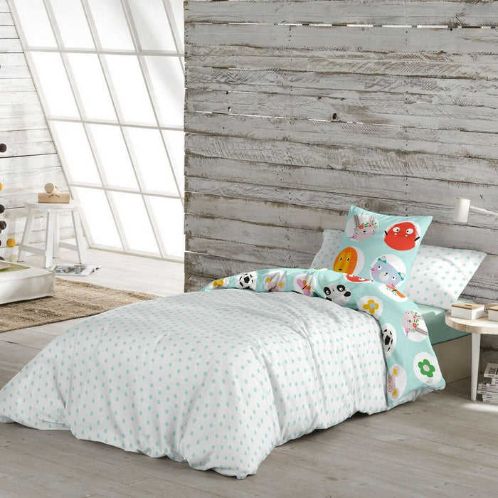 Capac nordic Lemon Ribbon Points Reversibil/ă Pat 105/110 (180 x 220 cm)