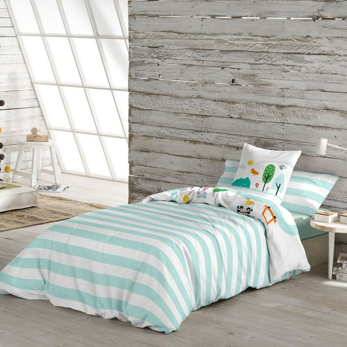 Capac nordic Lemon Ribbon Track Reversibil/ă Pat 105/110 (180 x 220 cm)